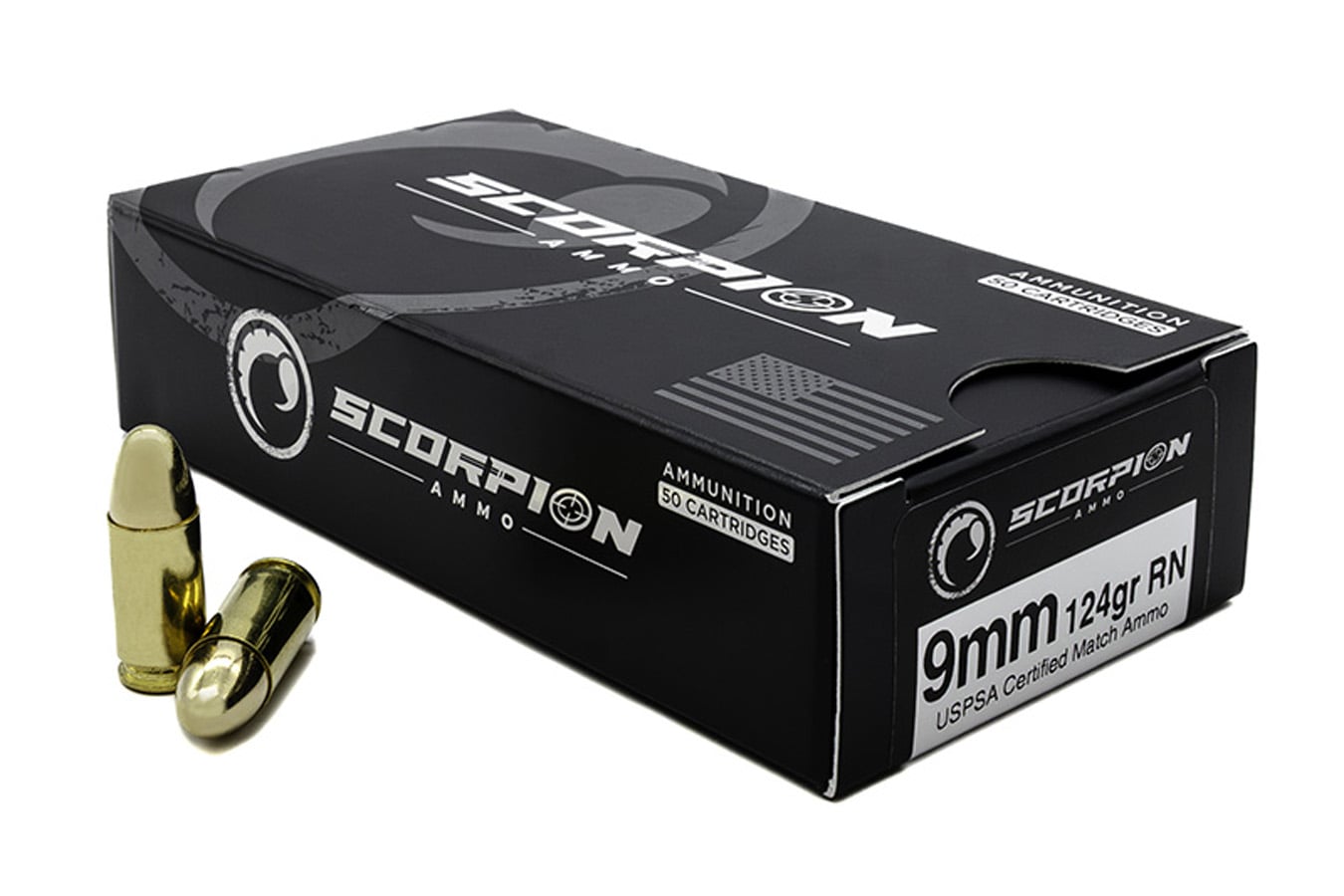 Scorpion 9mm 124gr RN USPSA Competition Match-Grade 50/Box